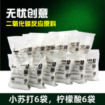 Worry-free Creative Carbon dioxide CO2 reaction raw material baking soda citric acid water grass farming homemade carbon dioxide