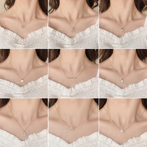 Korean version of niche butterfly necklace female choker temperament design sense 2021 new versatile simple neck chain tide