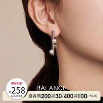 Bailan jewelry sterling silver freshwater pearl earrings advanced earrings 2021 new niche Tide design feel earrings