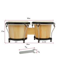 BG-26 new wood color Bango drum children percussion instrument Orff music teaching aids Siamese drum bongo drum