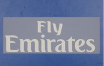 Emirates chest sponsored advertisement white red black Fly Emirates heat transfer jersey advertisement