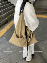 Greasy Passenger Ins South Korea Commuter Sails Cloth Bag Single Shoulder Inclined Cross Cloth Bag Big Bag Day Ensemble Artistic And Male Painter Bag