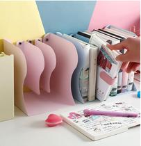Retractable book stand Large creative student bookshelf Book clip Table Book storage rack ins wind table