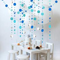  Kindergarten environment decoration charm Blue ocean theme decoration material Star wafer pull flower creative pendant