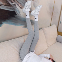 Lamb Suede Spring Autumn Winter Grey Thread Underpants Woman Outside Wearing Tight Warm Autumn Pants Plus Suede Thickened Cotton Pants