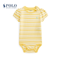 Ralph Lauren Rav Lauren baby girl 2022 Early spring striped flat knit khaclothes RL37106