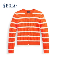 Ralph Lauren Lavlauren girl 22 spring striped twisted knit knot knitted cardiovert RL37176
