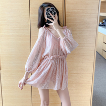 Swimsuit female summer cute fairy gas conservative student seaside sunscreen belly thin 2021 New ins Wind hot spring