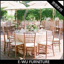 Solid wood bamboo chair European classical high-end dining chair hotel banquet high-end bamboo chair outdoor wedding special chair