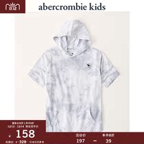 abercrombie kids boys sports short sleeve Logo pattern hoodie 309821-1 AF