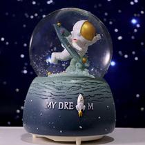 Little angel girl crystal ball music box rotating snowflake music box ornaments girl Heart Children birthday gift
