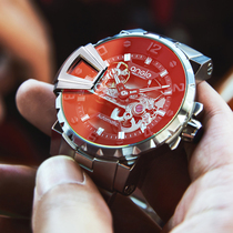 Angie mens watch Male student trend full hollow personality mechanical watch Male waterproof big dial Top ten brands