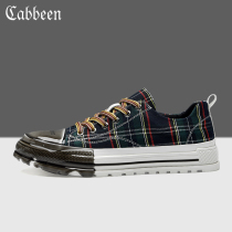 Carbensail Cloth Shoes Mens Summer Casual Shoes Trend Plaid Cloth Shoes Tide Cards 2022 New Breathable Trackpad Shoes