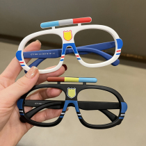 Childrens eye frames male and female children small cars cartoon baby no lens ink mirror street pat boy gel spectacle frame tide