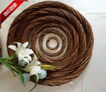 Rattan Red Strips Floral Ring Willow Weave Cirque Handmade Floral Ring Wall Decoration Hanging Accessories European And European Idyli Garden Wind