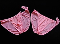 Couple panties unbuttonable briefs mens and womens T-pants sexy temptation transparent milk silk lover gift QL-167