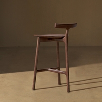 Solid wood bar chair home backrest chair Nordic bar chair high stool modern simple bar stool bar stool