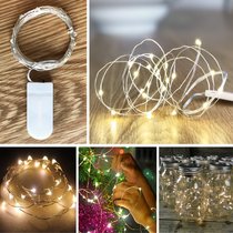 Birthday cake decoration ornament orange color blue warm color white light with string 1 meter 2 light warm plug-in