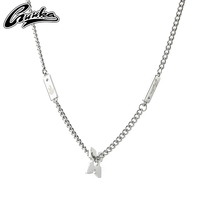 GUUKA Tide brand plum blossom dart pendant necklace for men and women with hip-hop niche design sense couple necklace Joker