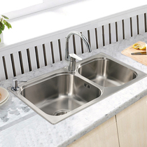 Kohleris sink kitchen sink size tank anti-oil shield platform kitchen basin with kefu faucet package