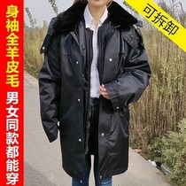 New leather wool wool winter duty wear winter men thick jacket short cold warm father cotton clothing