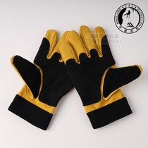 Domestic boutique full cowhide outdoor full finger gloves goatskin Palm reinforcement rock climbing protection fire rescue spot