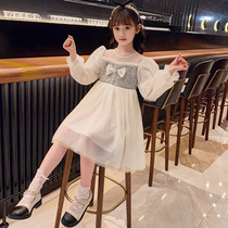 Girls Dress Autumn Dress 2022 New Korean Version Childrens Foreign Skirt Little Girl Spring and Autumn Fashion Princess Dress
