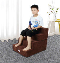 Pet Dog Stair Step Small Dog Ladder Bed Climb High Sponge Climbing Ladder Bedside Can Unpack Pooch Supplies