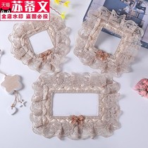 Switch Rims Cover Light Lavish Art Lace Home Anti Dirty Light Switch Stick O style Decorative Wall Socket protective sleeves