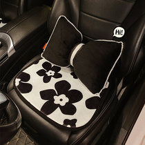 Car cushion winter plush warm non-slip single single butt pad goddess car seat cover three-piece set