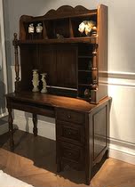 Eurostyle American classical furniture Janes pure solid wood FW92-7 computer desk desk writing desk office bookshelf white