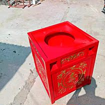 Serving palanquin Solid wood carrying palanquin Wooden palanquin Hotel carved post gold hollow Chinese retro palanquin