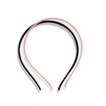 Golden cool hair new hair hoop pink girl mood couple outfit good pink black simple solid color fashion wild