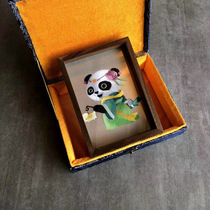  Suzhou embroidery Suzhou embroidery handmade small ornaments double-sided embroidery black walnut wood framed silk material good gifts