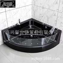 Smart massage double bathtub fan-shaped triangle sex couple heated home surf bath oversized
