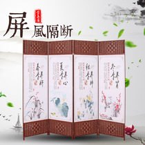 Canvas screen living room home office Hotel Xuanclose screen environmental protection furniture oil painting folding partition