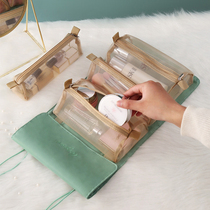 Cosmetic bag female portable ins advanced sense large capacity travel toiletries storage bag niche detachable