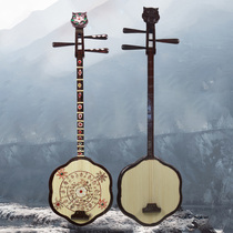 Wooden musical instruments Hakka folk songs Plum blossom Qin Qin Chaozhou music props Three strings decoration performance Photo photography Ancient costume