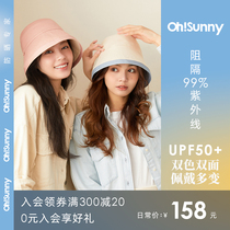 ohsunny double sided wearing a fisherman hat spring summer womens money 100 hitchhiking hat sunscreen hat bucket cap with a small hat