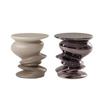 Modern designer Rochburg spiral profiled tea table living-room sofa side a few Don old duck round short stool tea table