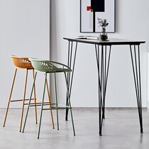 Outdoor milk tea shop bar chair bar chair household iron Net red chair bar chair high chair purple