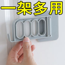 Free Punch Hook Powerful Viscose Door Rear Clothe Hood Hung Clothes Rack Wall Bearing Toilet Containing Glued Hook Wall-mounted