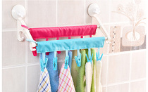 Travel portable fabric clothes hanger Foldable magic sticker clothes hanger with clamp touristic clothing nip for a sunbathing theorizer