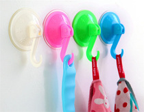 Sticky Hook Transparent no-mark powerful hanger glued on glass with suction cup style tile hanging clothes wall bearing