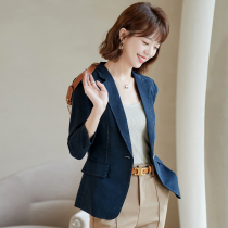 High-end design sense a button small suit female 2021 Autumn New temperament commuter slim Joker suit suit short jacket
