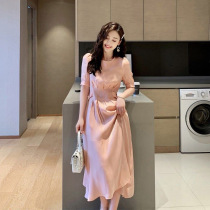 Gentle wind style light and luxurious pink closets dress 2022 new design senses little early romance fairy skirt womens summer
