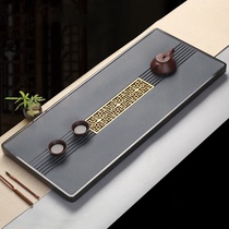 Original Chinese style Wujin Stone tea tray home simple whole stone large drainage court style tea set tray