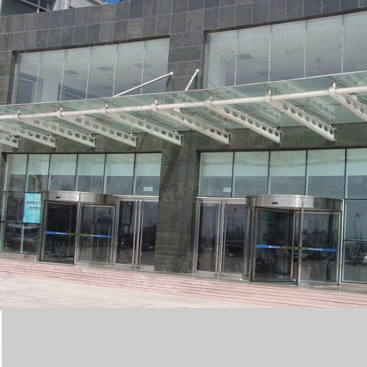 Steel-framed glass rain shed oblique lever 304 stainless steel diameter 30MM solid lever