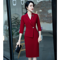 Wine Red Joy Mother-in-law Wedding Banquet Dress High-end Mom for wedding gown Little Noble Young Mother-in-law Summer