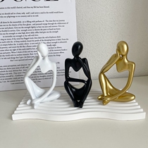 ins wind modern abstract character mini sculpture pendulum piece living room Xuanguan family residence decorative item desktop creative pendulum piece